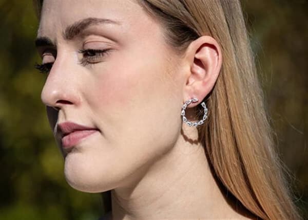 Lyxiga hängande örhängen Ringen AGT-E037PW