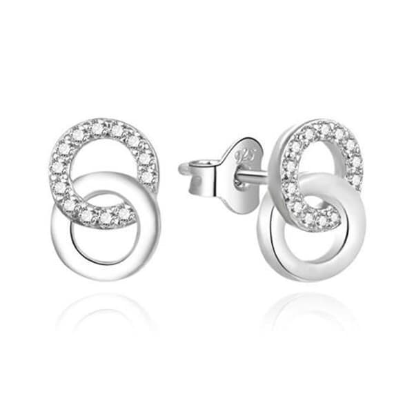 Silver earrings with cubic zirconia AGUP3480
