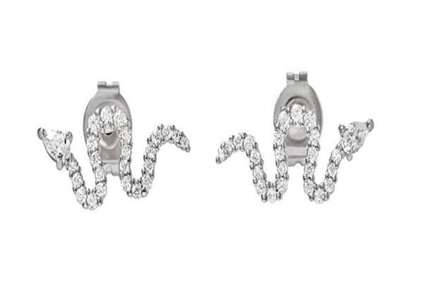 Smycken i silver orm med kubisk zirkon EG3612040