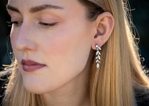 Örhängen i silver med kubisk zirkon AGT-E159PW