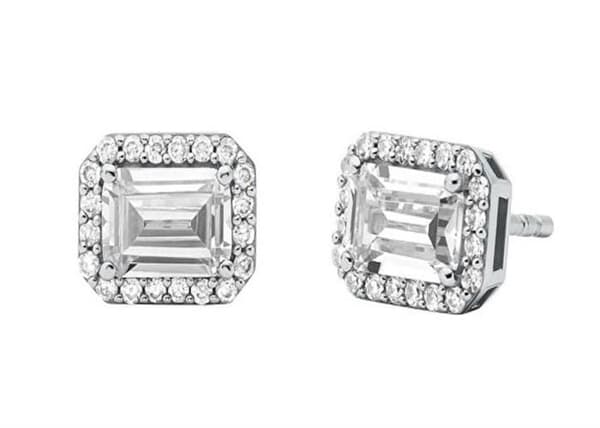 Glänsande silverörhängen med briljantslipade zirkonx. Brilliance MKC1724CZ040