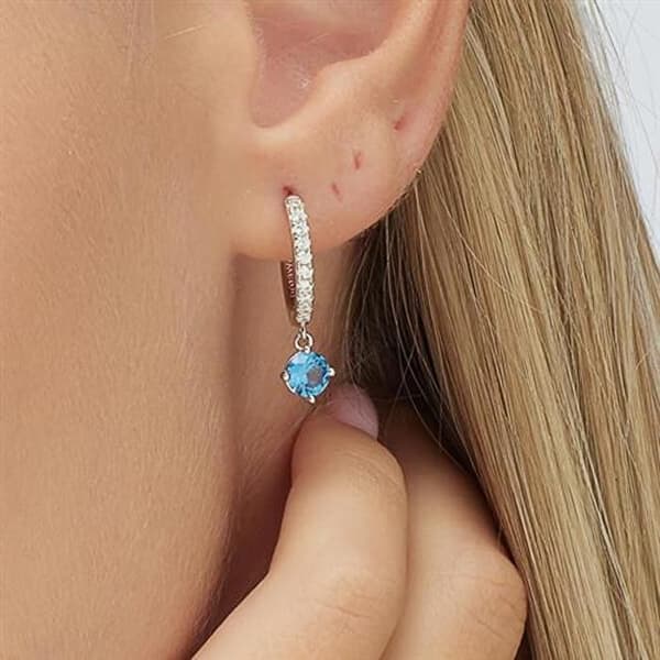 Enkel runda örhängen Fancy Freedom Blue FFB82