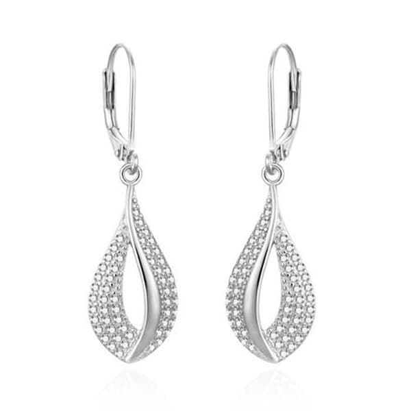 Silver earrings with cubic zirconia AGUC3503