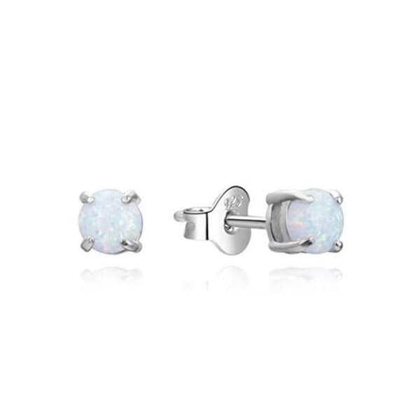 Örhängen i silver med syntetisk opal AGUP3489