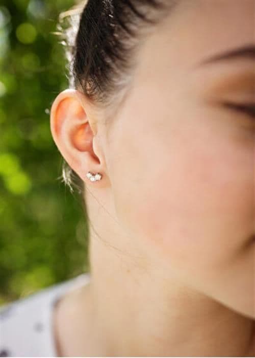 Silver earrings with cubic zirconia AGUP3470
