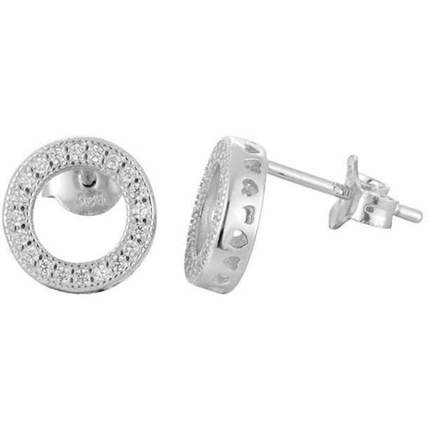 Örhängen i silver Beneto med kristaller Agup917, för kvinnor, Sbe0383
