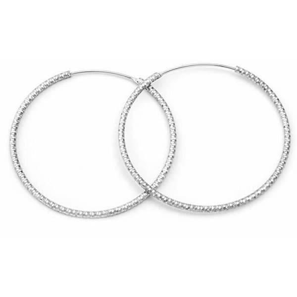 Runda Silverörhängen Beneto De Luxe Aguc787, För Kvinna, 2,5 Cm