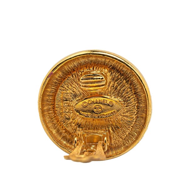 Pre-owned Chanel Gold Plated CC Clip On Earrings Gold