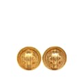 Miniatyrbilde 2 av 3: Pre-owned Chanel Gold Plated CC Clip On Earrings Gold