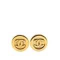 Miniatyrbilde 1 av 3: Pre-owned Chanel Gold Plated CC Clip On Earrings Gold