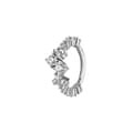Miniatyrbillede 3 af 4: Clicker hoop øreringe med hvide zirkoner - CoCr NF - sølv - K-066 1,2/8