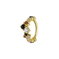 Miniatyrbild 3 av 5: Clicker hoop örhänge med färgade zirkoner - CoCr NF - guld - K-066 1.2/10