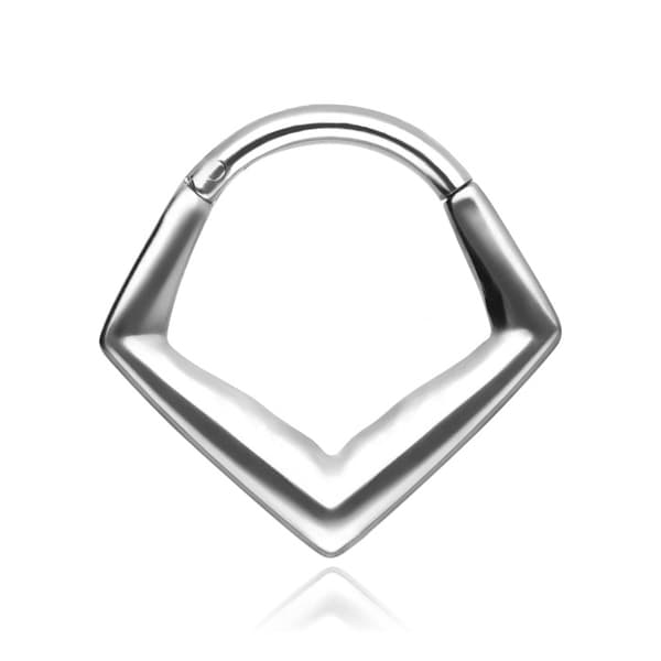 Titan dekorativa klickerringörhänge - silver - TK-072 1,2/8