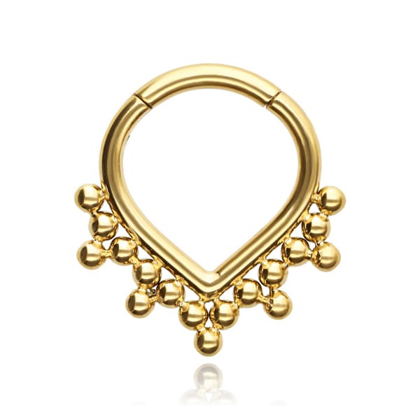 Titanklickerring - guld - TK-060 1,2/8