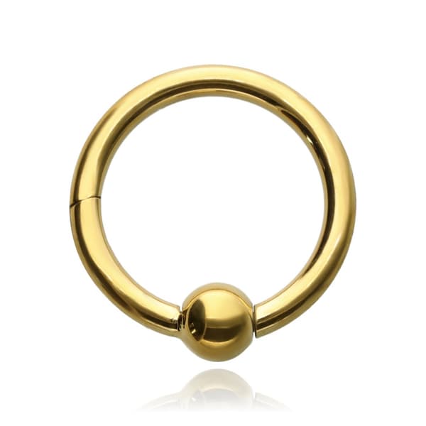 Titanium BCR Clicker Ring Gold - TK-075 1.2/8