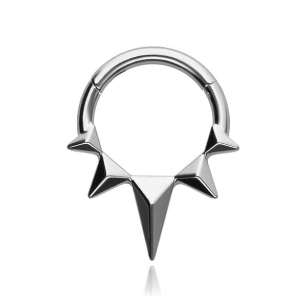 Titanklickerörhänge - silver - TK-089 1,2/8