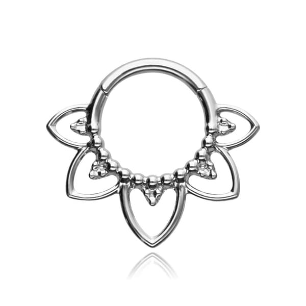 Titan mandala klickerörhänge - silver - TK-090 1,2/8