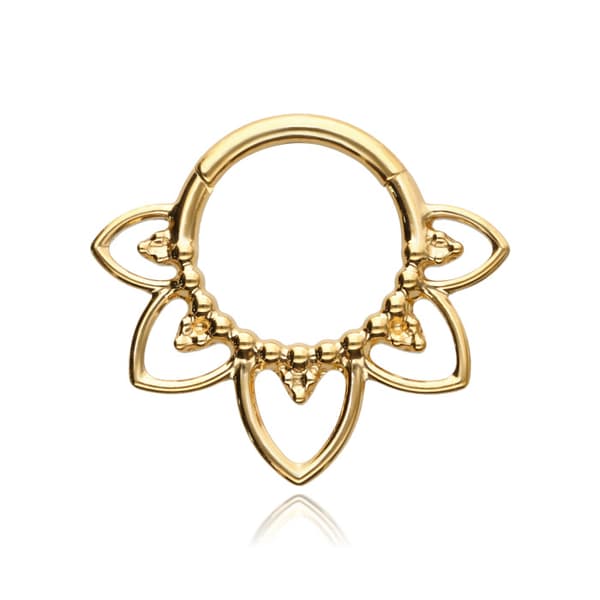 Titan mandala klickerörhänge - guld - TK-090 1.2/8