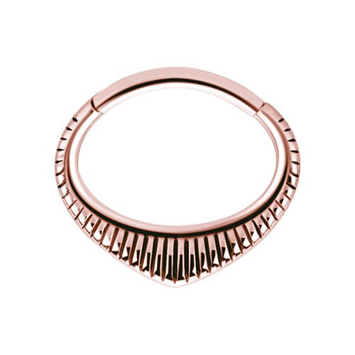 Dekorativt klickerörhänge - roséguld - K-061 1,2/6