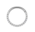 Miniatyrbild 1 av 2: CLICKER silverring med vita zirkoner - K-003 1,2/6