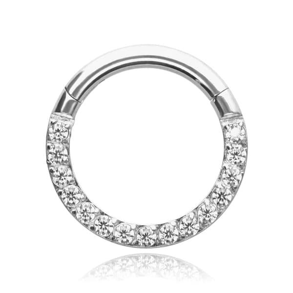 Titan CLICKER ring med vita zirkoner - TK-013 1.2/10