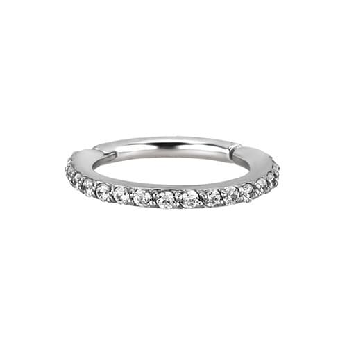 Korvakorunapsahdus hopea valkoinen Premium ZIRCONIA - K-013 1.2/7