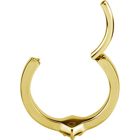 Dekorative guld-klikkerring-øreringe - Premium Zirconia - K-016 1.2/12