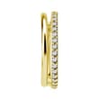 Miniatyrbild 3 av 6: Dekorativt klickerörhänge - Premium Zirconia - guld - K-017 1.2/12