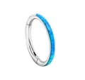 Miniatyrbillede 4 af 6: Titanium dekorativ ring CLICKER med opal - OP 05 - TK-003 1.2/8