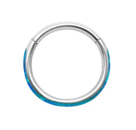 Titanium dekorativ ring CLICKER med opal - OP 05 - TK-003 1.2/8