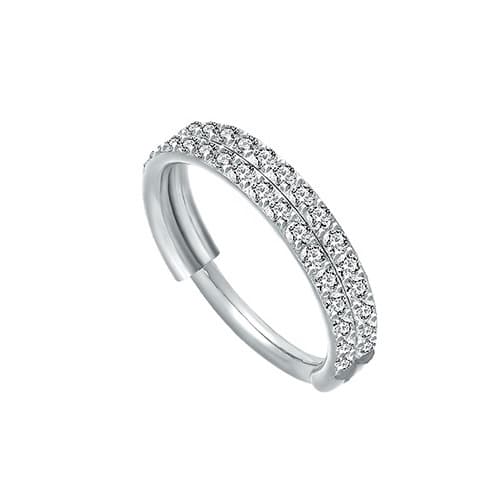 Titanium dekorativ ring CLICKER sølv - TK-037 1.2/10
