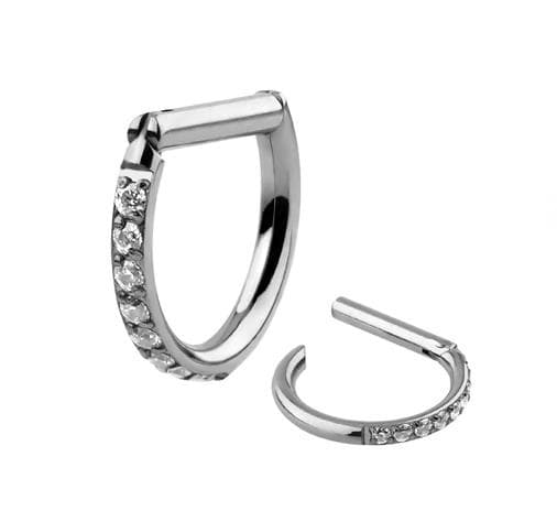 Titaaninen koristerengas CLICKER tyyppi D-RING - TK-050 1.2/10
