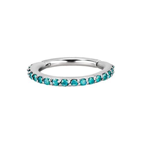 Premium Zirkonia Silver Sea Clicker Hoop Korvakoru - K-013 1.2/6