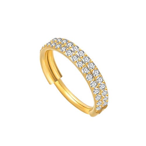 Titanium dekorativ ring CLICKER guld - TK-037 1.2/8