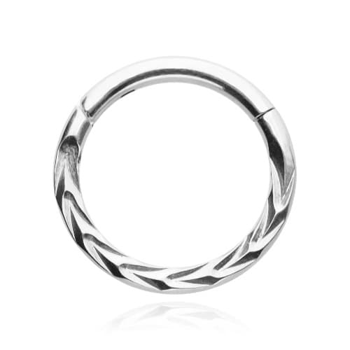 Hopeinen napsautuskorvakoru - leikkaus - K-035 1.2/8