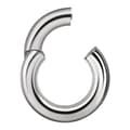 Miniatyrbillede 2 af 2: Clicker hoop øreringe - sølv - K-041 2,5/10