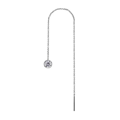 Silverörhänge med Premium Zirconia - KU-057 4 mm