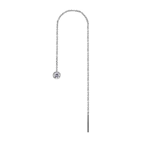 Silverörhänge med Premium Zirconia - KU-057 4 mm