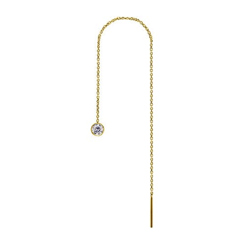 Örhänge guld med Premium Zirconia - KU-057 5 mm