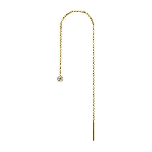 Örhänge guld med Premium Zirconia - KU-057 5 mm