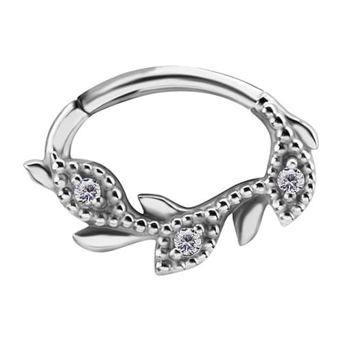 Silverklickerörhänge med vit Premium Zirconia - CoCr NF - K-045 1.2/6