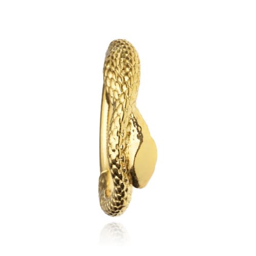 Clicker hoop ørering slange guld - K-058 1,2/8