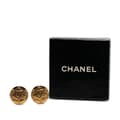 Pikkukuva 6 / 6: Pre-owned Chanel Gold Plated CC Round Clip on Earrings Gold