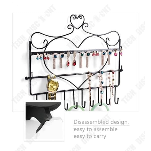 TD® Väggmonterad smyckeshållare örhänge halsband träd skyltdocka armband dekoration svart att hänga design järn organiser förvaring