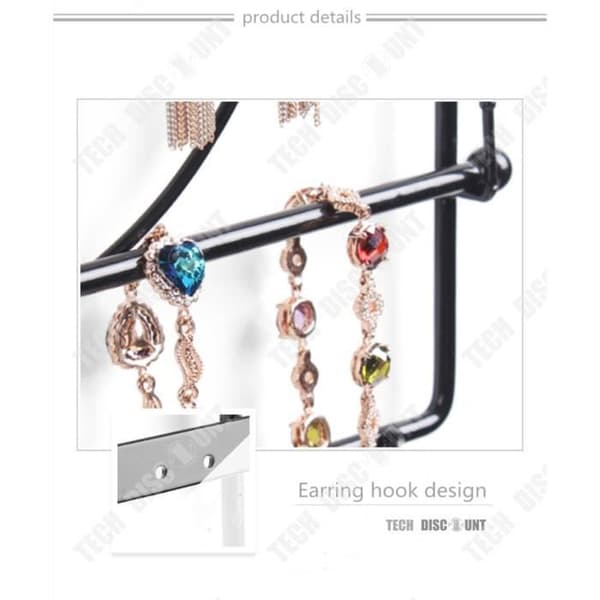 TD® Väggmonterad smyckeshållare örhänge halsband träd skyltdocka armband dekoration svart att hänga design järn organiser förvaring