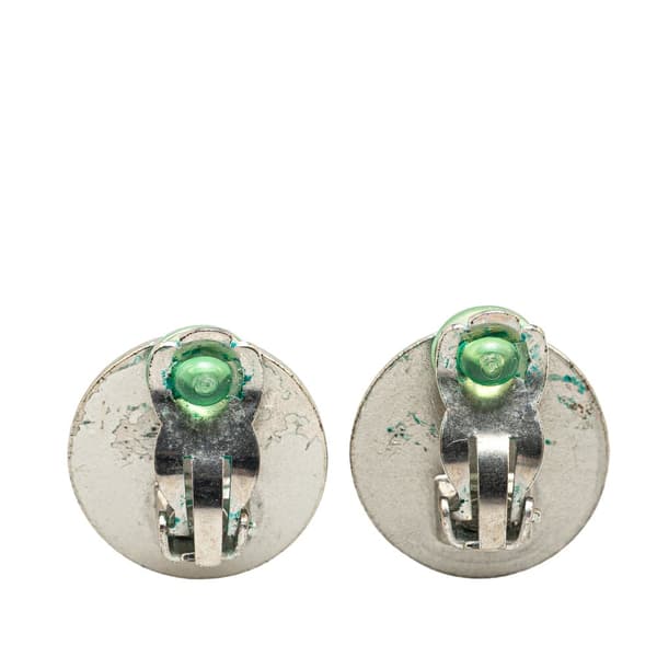 Pre-owned Chanel Silver CC Croisiere 2000 Clip On Earrings Silver