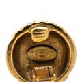 Miniatyrbillede 3 af 3: Pre-owned Chanel Gold Plated CC Dome Clip On Earrings Gold