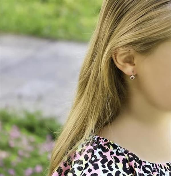 Silver earrings with cubic zirconia AGUC1268DL