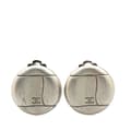 Miniatyrbilde 1 av 3: Pre-owned Chanel Silver CC Round Clip On Earrings Silver