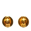 Miniatyrbilde 2 av 4: Pre-owned Chanel CC Gold Plated Button Clip On Earrings Gold